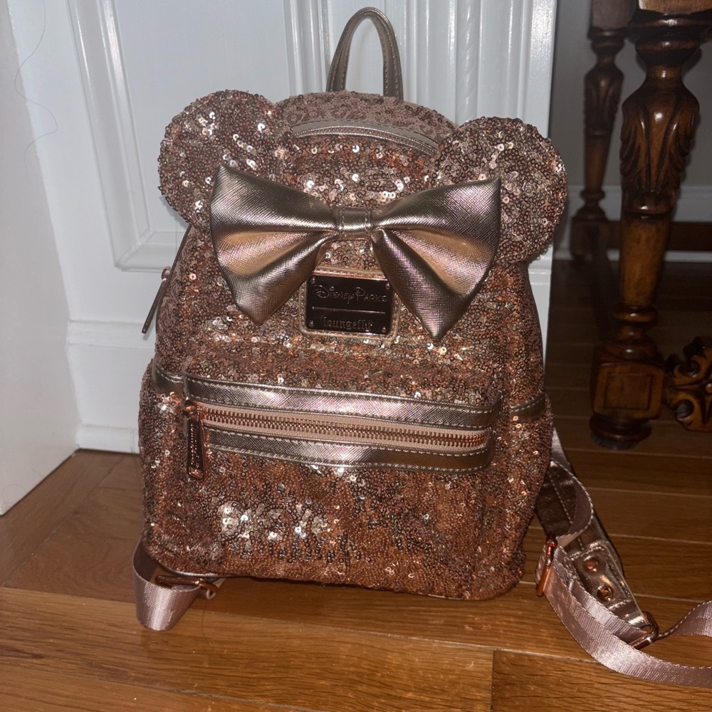 Disney Sequin Backpack - Rose Gold